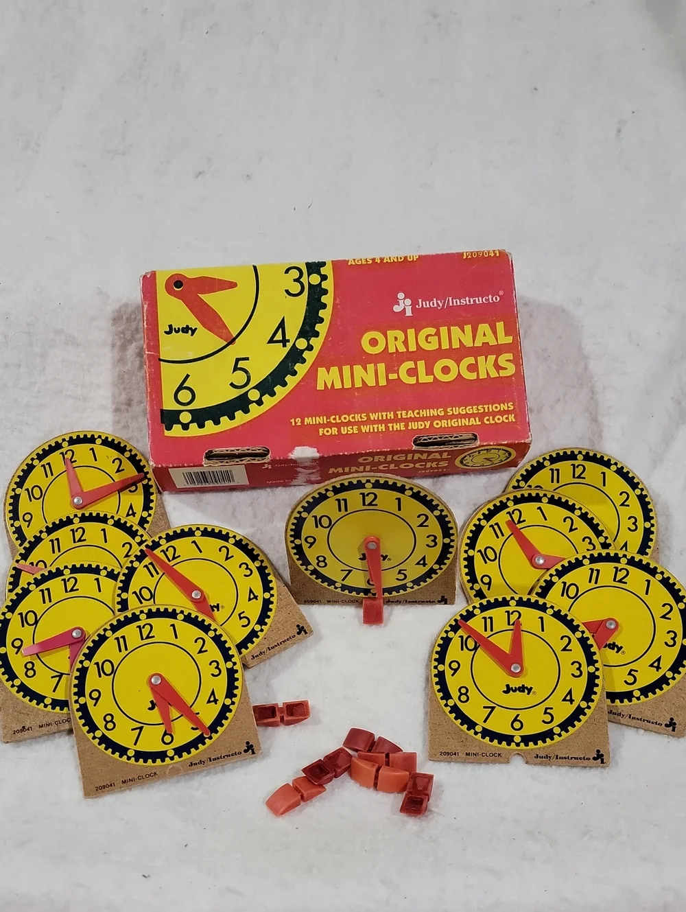 Judy Original Mini-Clocks Educational Toy Set - 10 Clocks - Education, Learning,